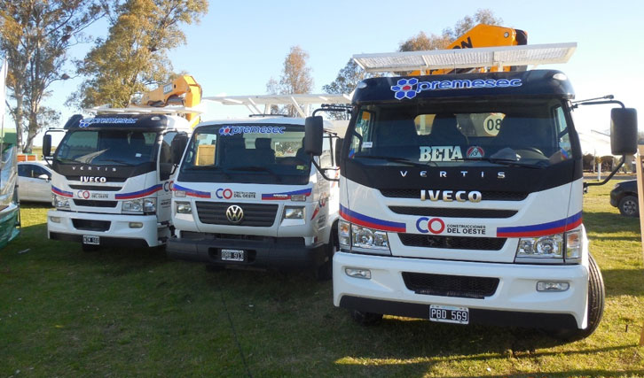 Flota de camiones de Construcciones del Oeste